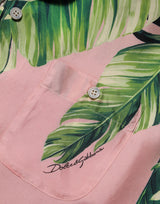 Dolce & Gabbana Pink Jungle Forest Oversized Blouse Shirt Top