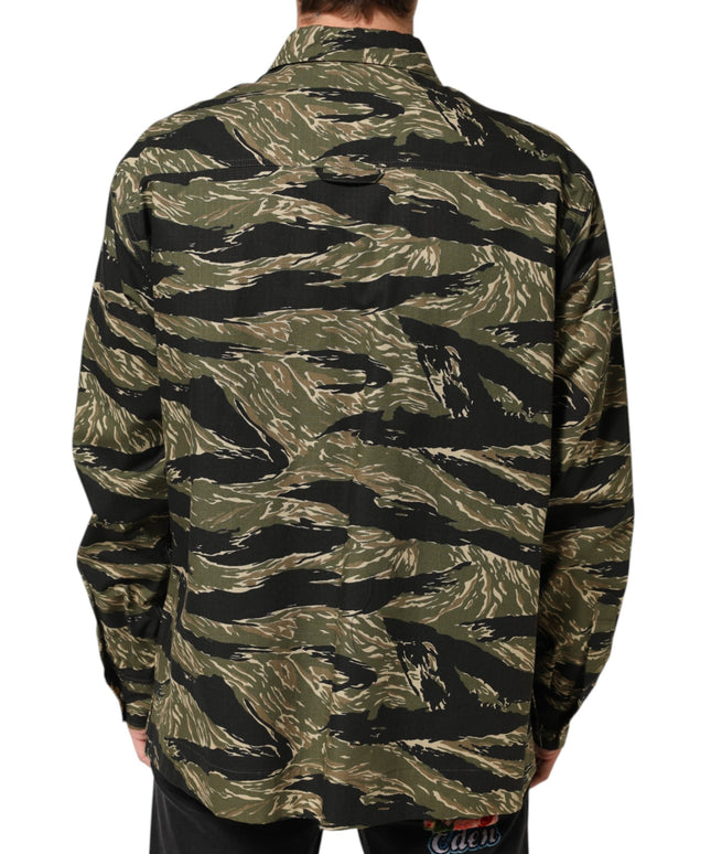 Dolce & Gabbana Multicolor Camouflage Cotton Casual Shirt