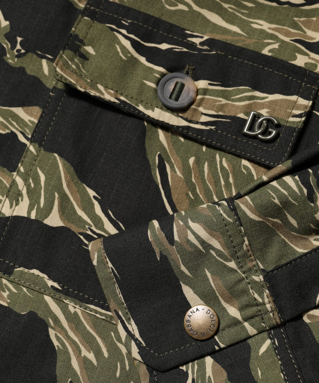 Dolce & Gabbana Multicolor Camouflage Cotton Casual Shirt