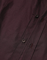 Dolce & Gabbana Violet GOLD Cotton Collared Dress Formal Shirt