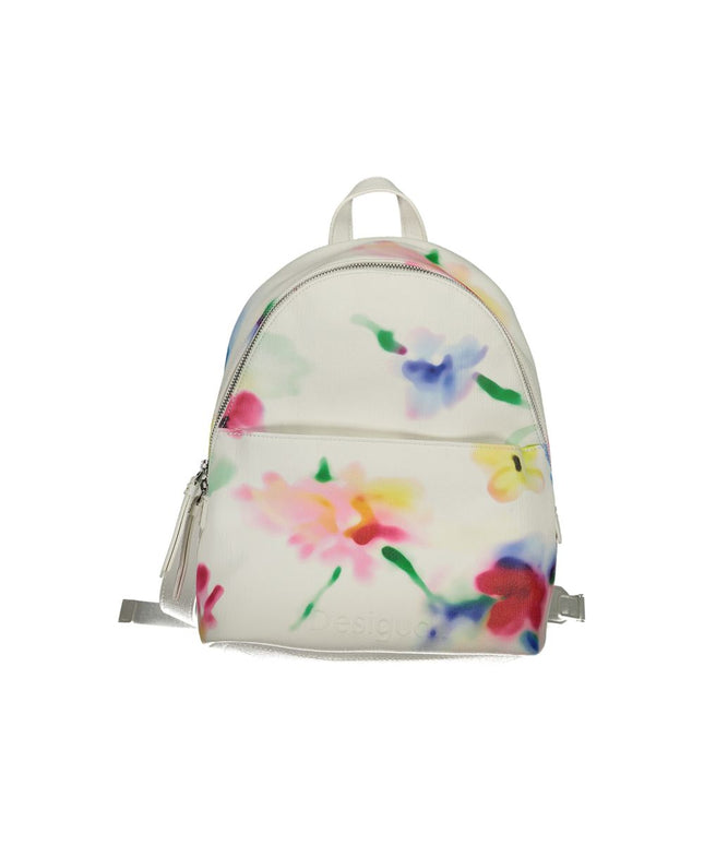 Desigual White Polyester Backpack