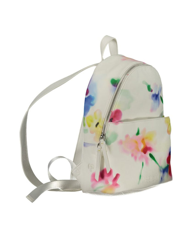 Desigual White Polyester Backpack