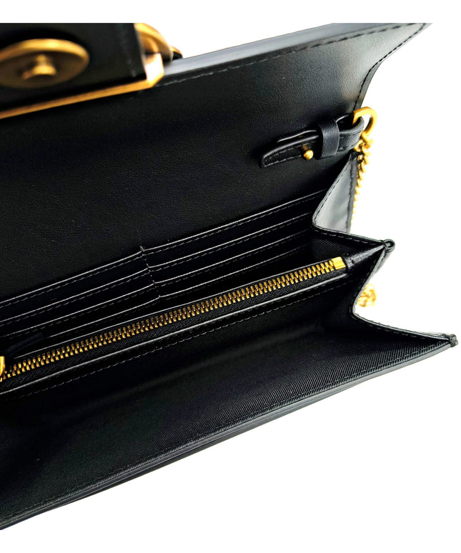 PINKO Black Leather Clutch Bags