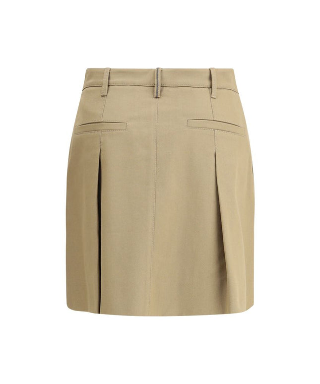 Brunello Cucinelli Pleated cotton short Skirt