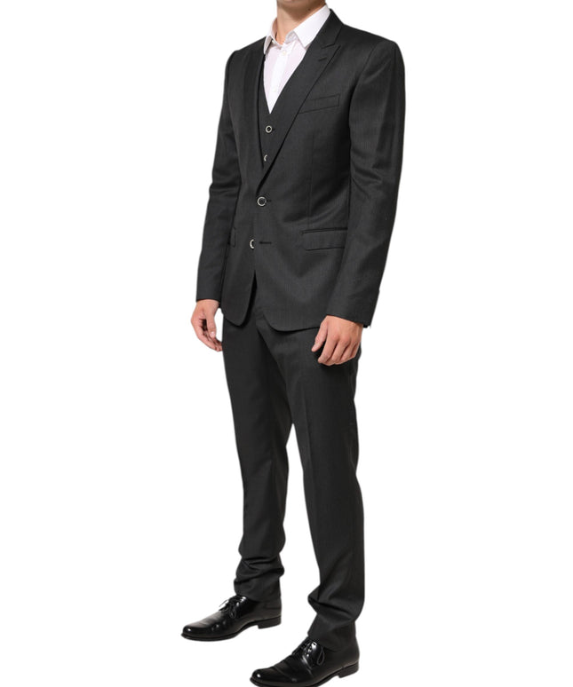 Dolce & Gabbana Black MARTINI 2 Buttons Suit 3 Piece Suit