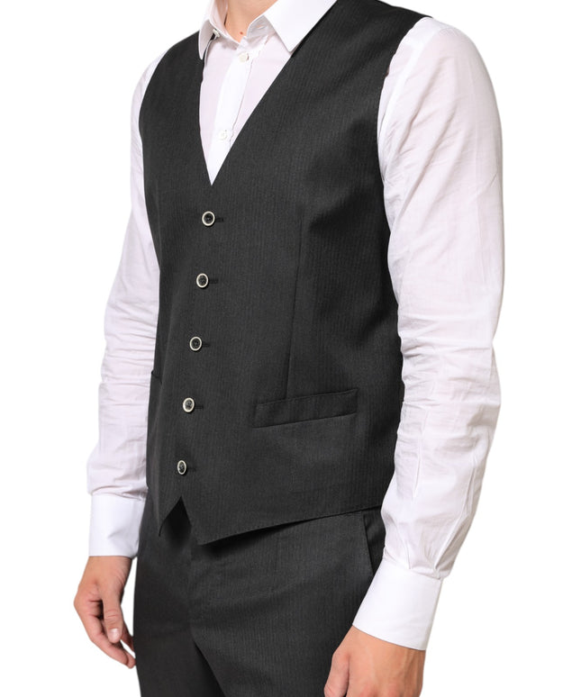 Dolce & Gabbana Black MARTINI 2 Buttons Suit 3 Piece Suit