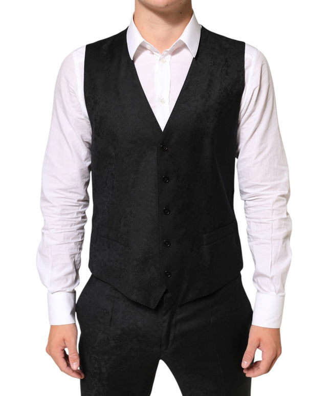 Dolce & Gabbana Black MARTINI 2 Buttons Suit 3 Piece Suit