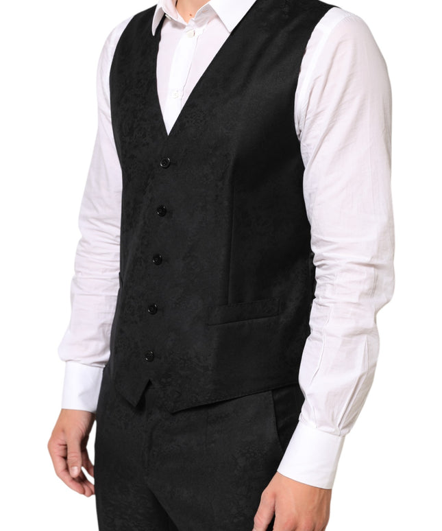 Dolce & Gabbana Black MARTINI 2 Buttons Suit 3 Piece Suit