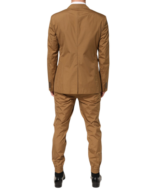 Dolce & Gabbana Brown TAORMINA Double-Breasted 2 Piece Suit