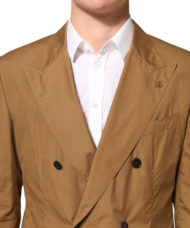 Dolce & Gabbana Brown TAORMINA Double-Breasted 2 Piece Suit