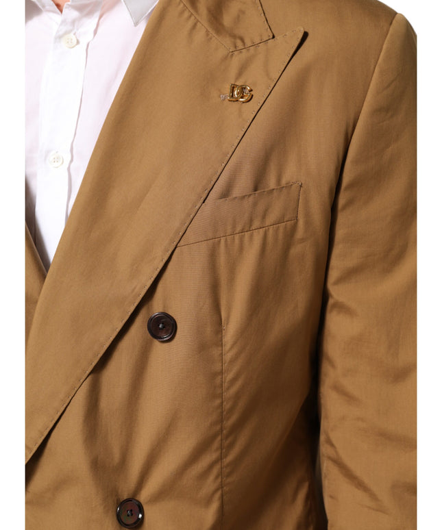 Dolce & Gabbana Brown TAORMINA Double-Breasted 2 Piece Suit