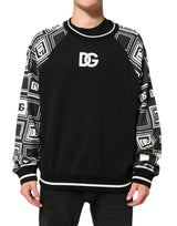 Dolce & Gabbana Black Magnificent DG Logo Sweatshirt Sweater