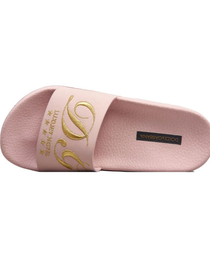 Dolce & Gabbana Pink Leather Slide