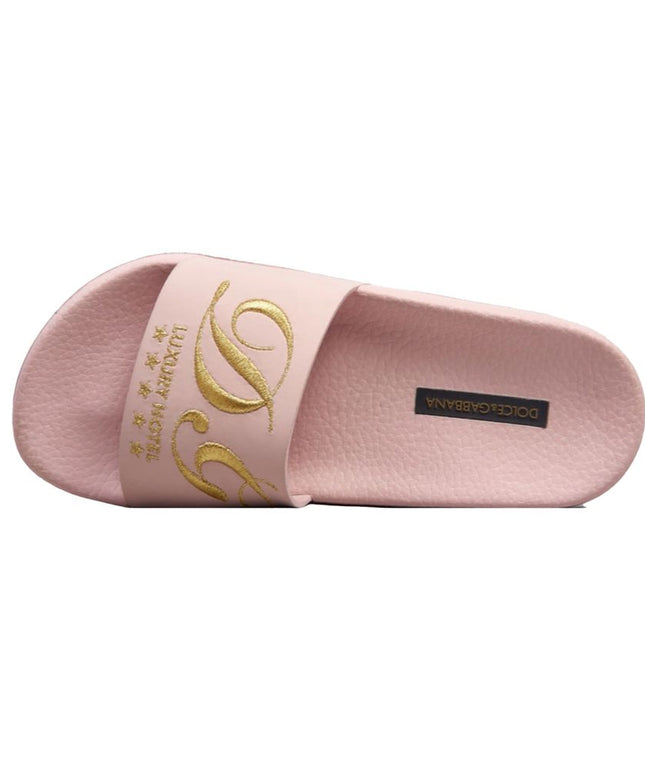 Dolce & Gabbana Pink Leather Slide