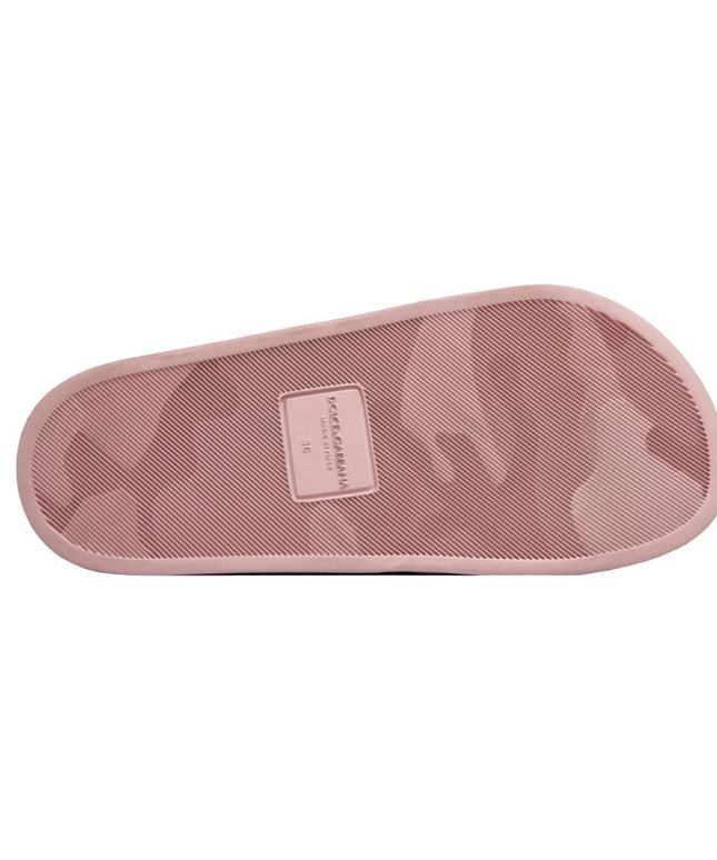 Dolce & Gabbana Pink Leather Slide