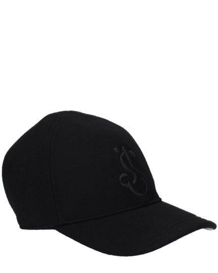 Jil Sander Black Cashmere Caps (Baseball Hat)