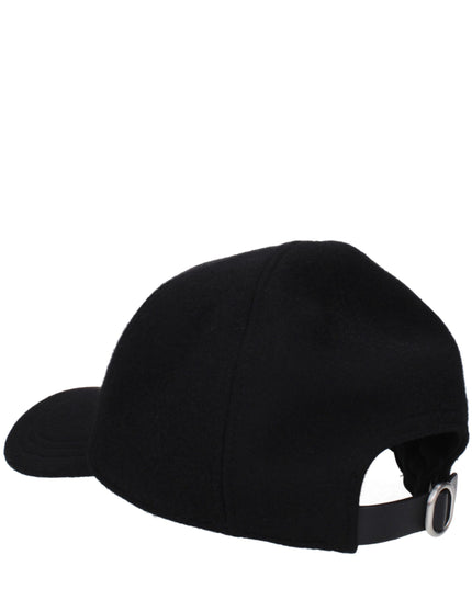 Jil Sander Black Cashmere Caps (Baseball Hat)