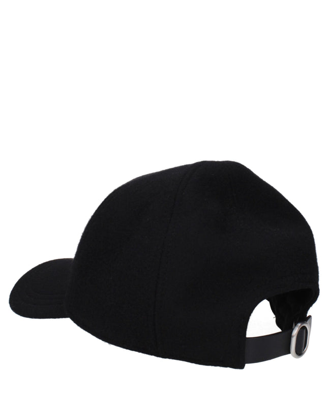 Jil Sander Black Cashmere Caps (Baseball Hat)