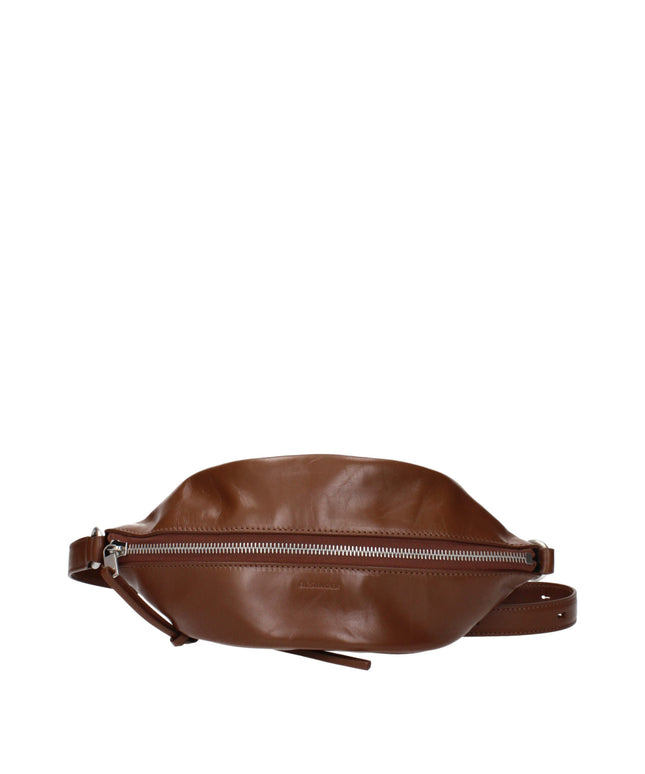 Jil Sander Brown Leather Crossbody Bags