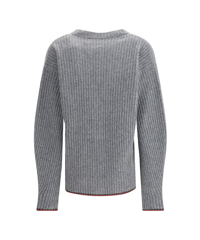 Gucci Ribbed Knit Wool Cardigan