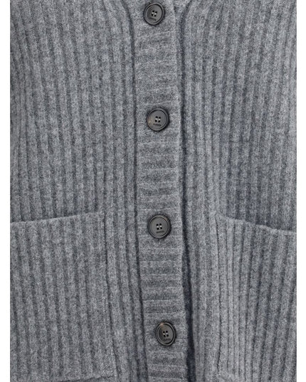 Gucci Ribbed Knit Wool Cardigan