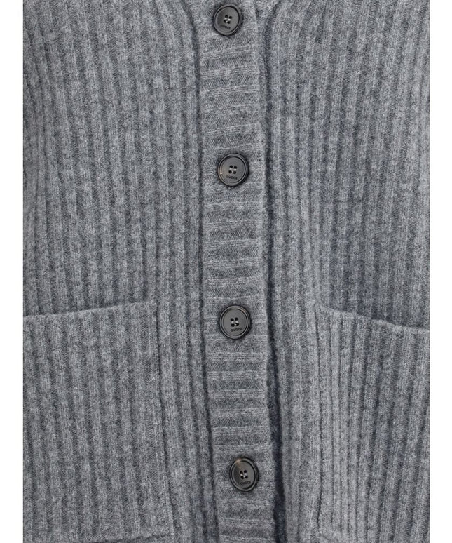 Gucci Ribbed Knit Wool Cardigan
