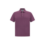 Brunello Cucinelli Purple Cotton Polo Shirt