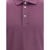 Brunello Cucinelli Purple Cotton Polo Shirt