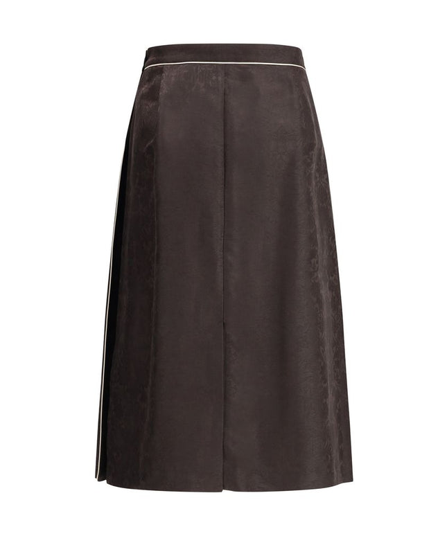 Burberry Sunflower Pleated Silk Skirt