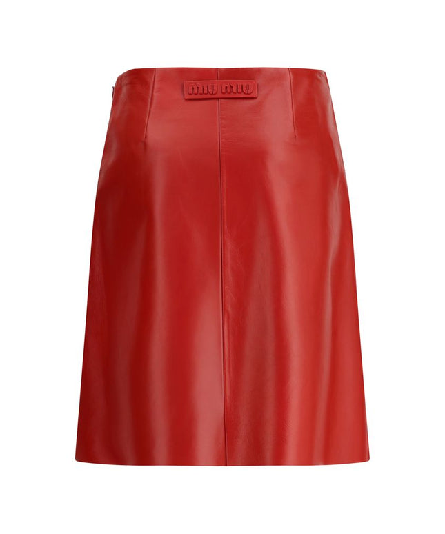 Miu Miu Nappa Leather Skirt