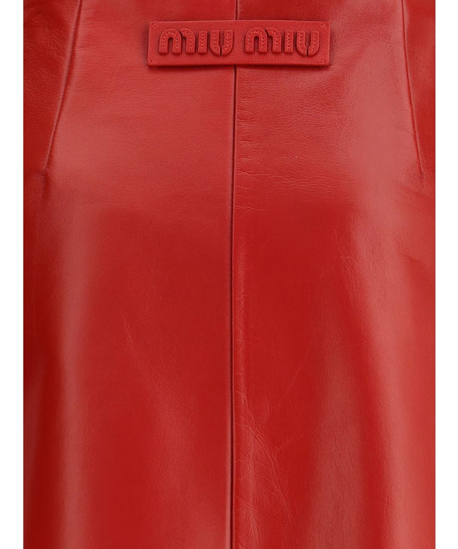 Miu Miu Nappa Leather Skirt