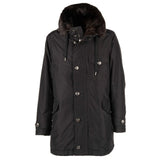 Dolce & Gabbana Black Silk Men Parka