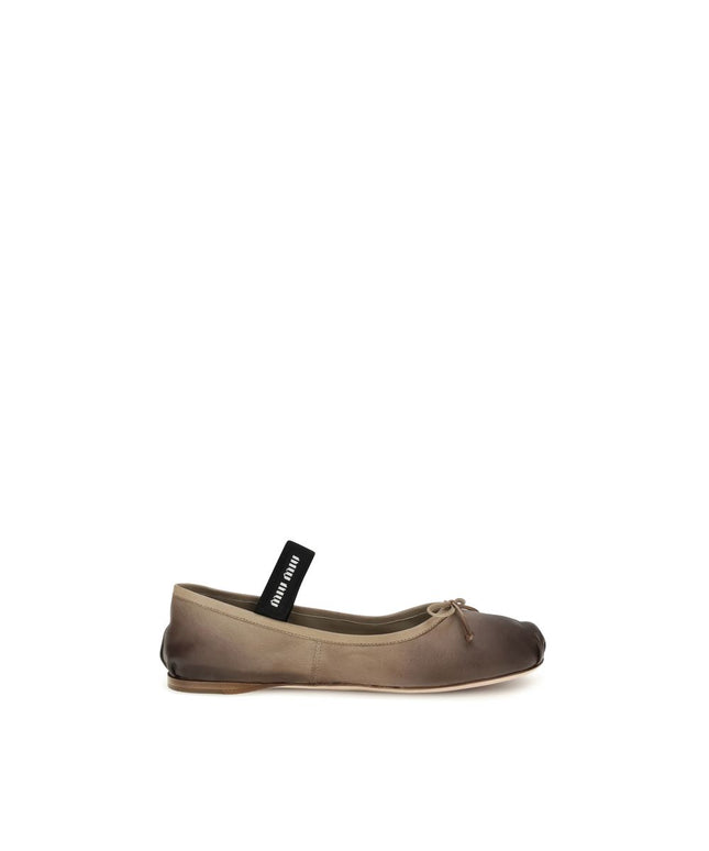 Miu Miu Leather Ballerinas