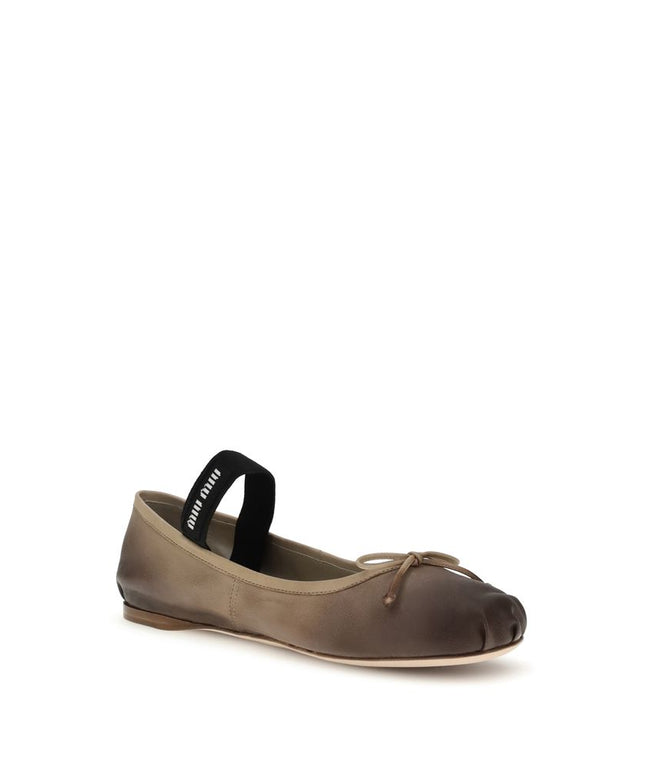 Miu Miu Leather Ballerinas