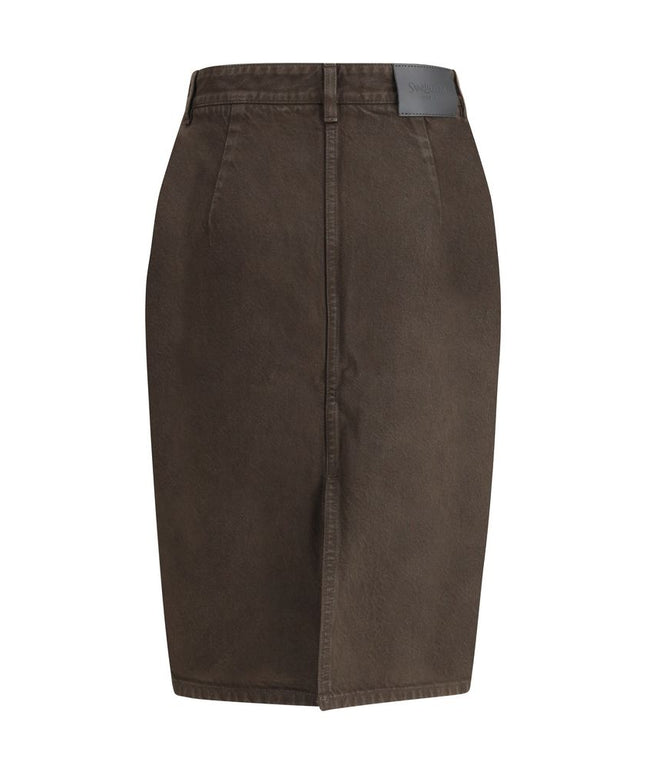Saint Laurent Denim Pencil Skirt
