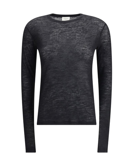 Saint Laurent Short-sleeved T-shirt in Cashmere and Silk