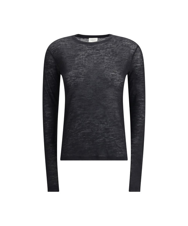 Saint Laurent Short-sleeved T-shirt in Cashmere and Silk
