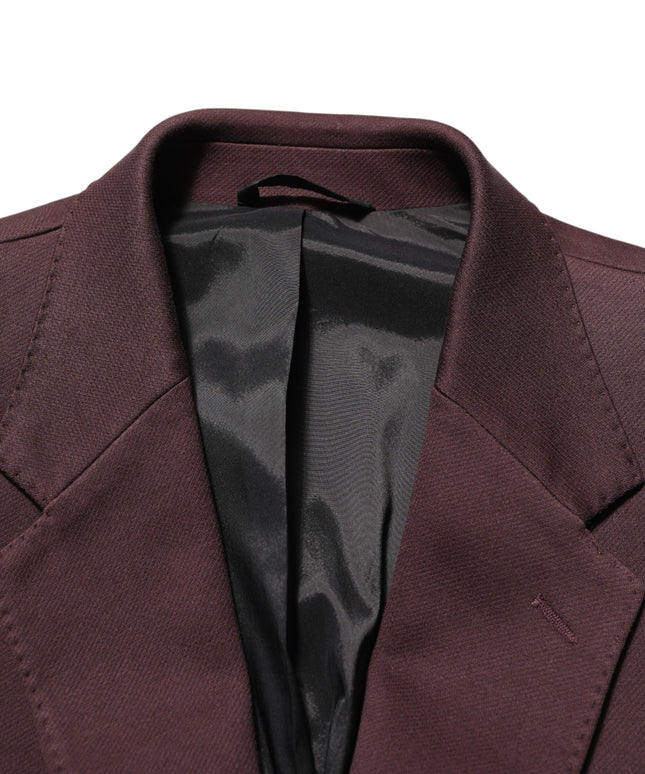 Dolce & Gabbana Maroon Cotton 2 Buttons Suit Jacket Blazer