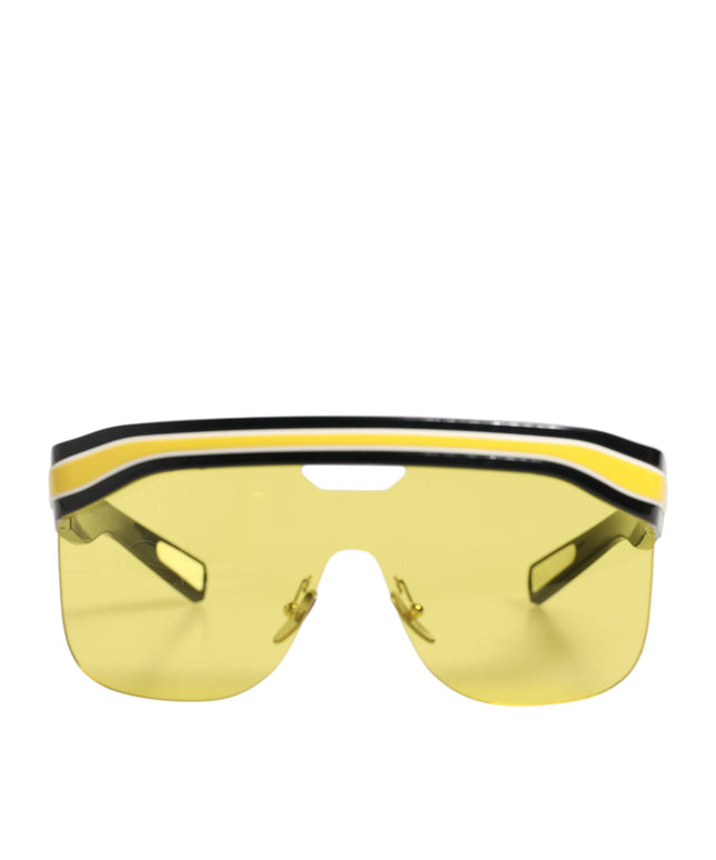 Dolce & Gabbana DG6162 Shield Black Yellow White Polyamide Sunglasses