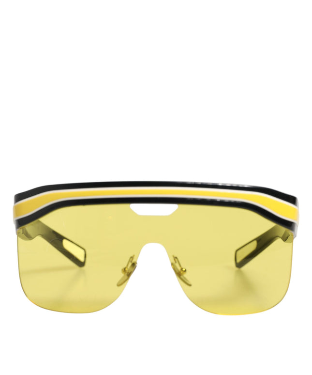 Dolce & Gabbana DG6162 Shield Black Yellow White Polyamide Sunglasses