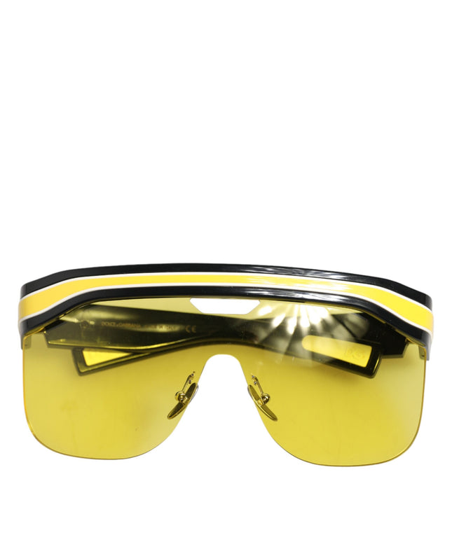 Dolce & Gabbana DG6162 Shield Black Yellow White Polyamide Sunglasses