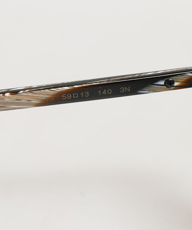 Dolce & Gabbana Modified Aviator Striped Brown Acetate Gradient Sunglasses