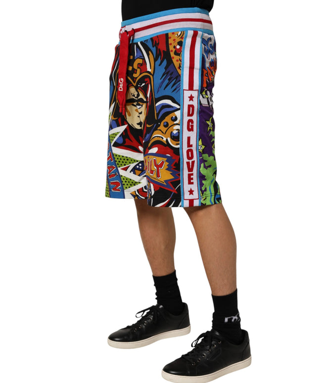 Dolce & Gabbana Multicolor Captain Sicily Men Bermuda Shorts