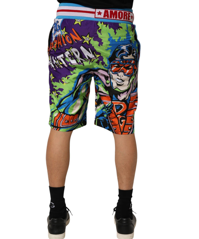 Dolce & Gabbana Multicolor Captain Sicily Men Bermuda Shorts