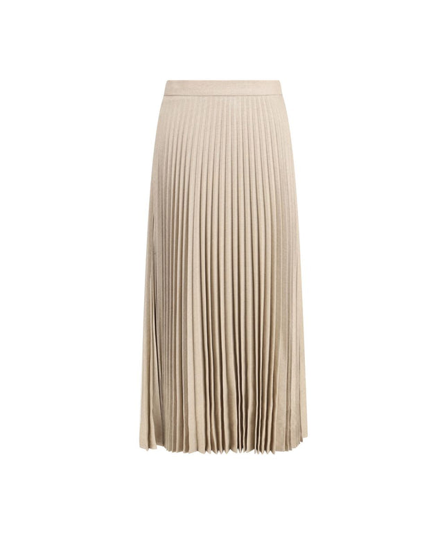 True Royal Pleated Wool Skirt