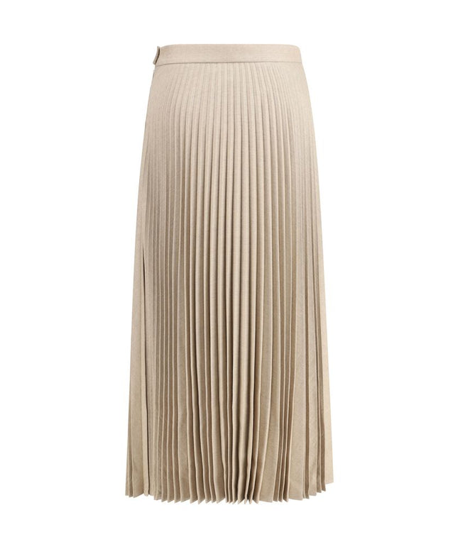 True Royal Pleated Wool Skirt