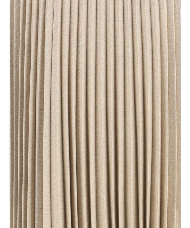 True Royal Pleated Wool Skirt