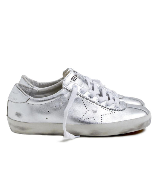 Golden Goose Gray Leather Men Sneaker