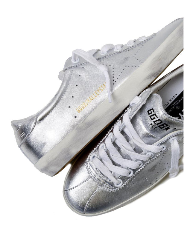 Golden Goose Gray Leather Men Sneaker