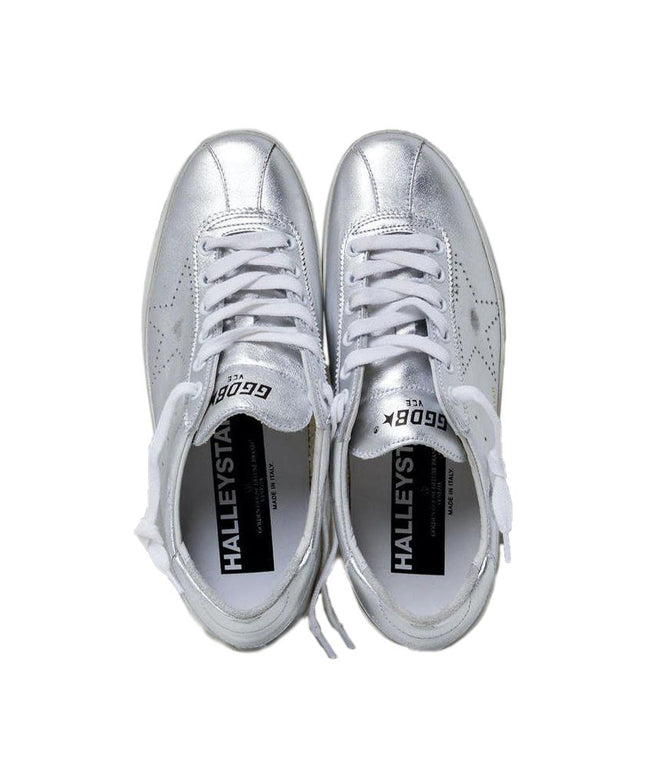 Golden Goose Gray Leather Men Sneaker
